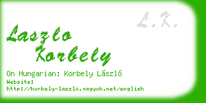 laszlo korbely business card